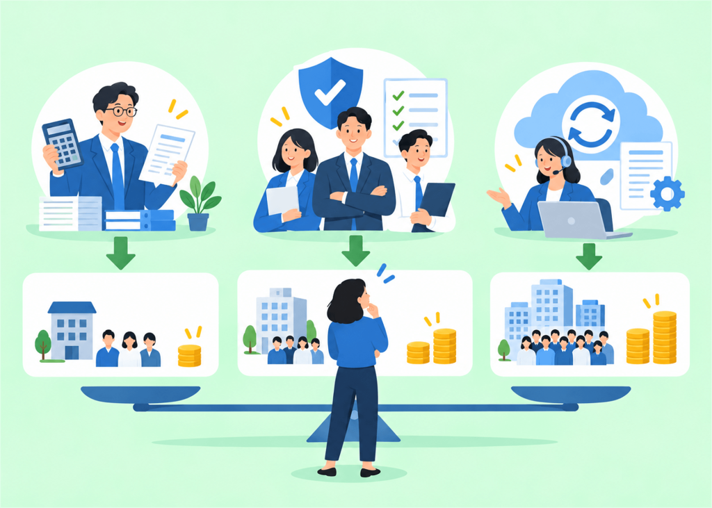 依頼先別の相場と向いている企業